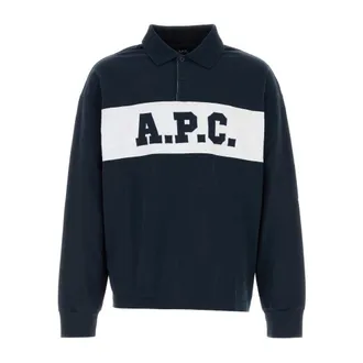A.P.C. Alexis Polo Shirt - male - A.P.C. - Polo Shirts - Blue - XL - Tops