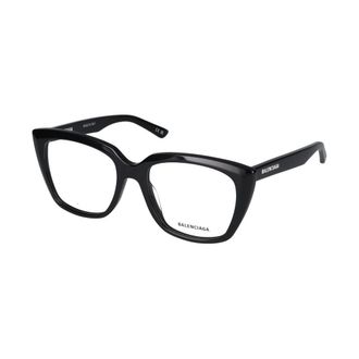 Balenciaga Glasses, female, Black, Size: 53 MM Black Transparent Eyeglasses Bb0062O Style