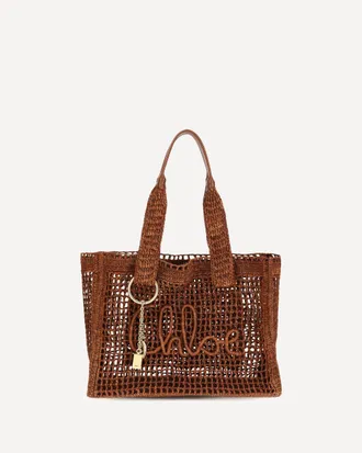 Chlo&eacute; Borsa Tote East-West Summer Banana in rafia Woman UNI