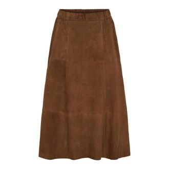 BTF-CPH Gonna midi a trapezio - - Skirts - Donna - Marrone - L