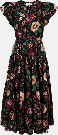Ulla Johnson Marin floral cotton poplin midi dress