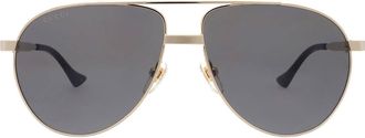 Gucci Grey Smoke Pilot Mens Sunglasses GG1440S 001 59