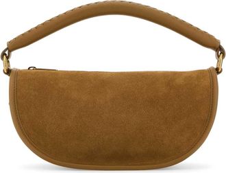 Burberry Camel Suede Hebden Handbag