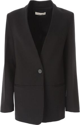 Liviana Conti Stijlvolle Blazer - Dames - Blazers - Zwart - M - Leer - Jassen