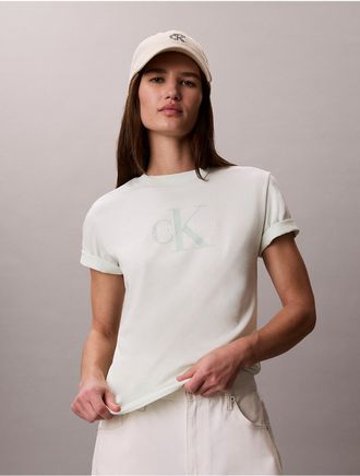 Calvin Klein Jeans Calvin Klein Womens Monologo Tee - Beige/Khaki - XL