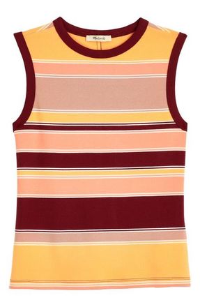 Madewell The 90s Compact Cotton Shell Tank in Mango at Nordstrom, Size Xx-Small