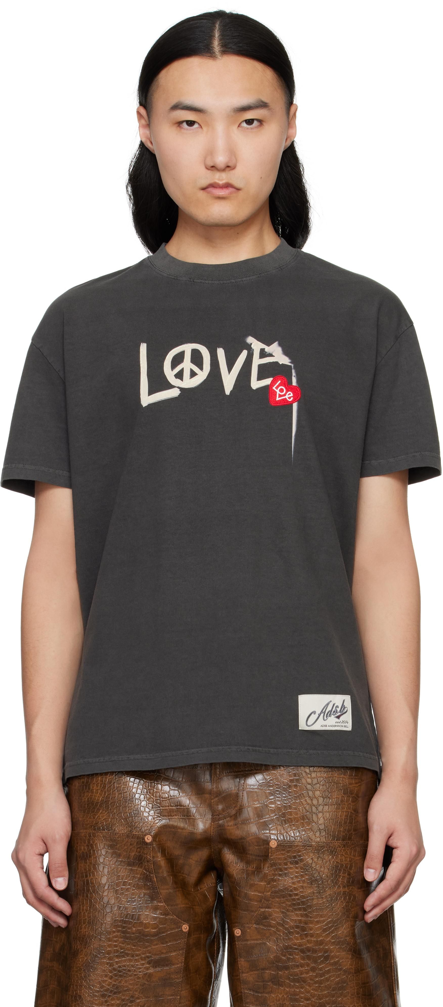 Tシャツ・カットソー Saint Laurent Charcoal cotton t-shirt (818535YBHD2 1025) Saint Laurent Charcoal Cotton T-Shirt for Effortless Style