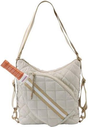 Mytagalongs Brooke Quilted Pickleball Bag in Beige at Nordstrom Rack