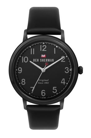 Ben Sherman Mens Watch - Black Leather - One Size