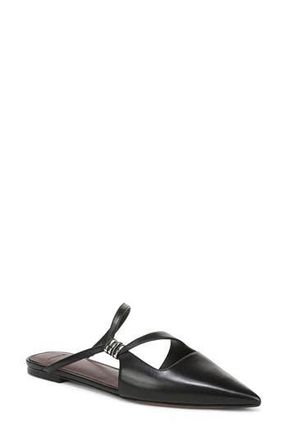 Vince Gilia Strappy Pointed Toe Flat Mule in Black at Nordstrom Rack, Size 8