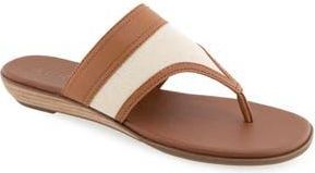 Aerosoles Gesa Thong Sandal in Natural/Tan Canvas at Nordstrom Rack, Size 6.5