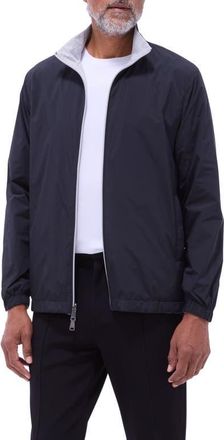 Bugatchi Water Repellent Reversible Jacket in Black at Nordstrom, Size Xx-Large