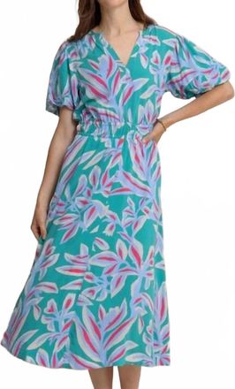 Southern Tide Penni Vintage Gardens Midi Dress In Spruce Shade