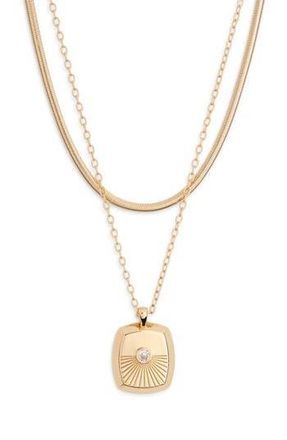 Ettika Keepsake Pendant Layered Necklace in Gold at Nordstrom Rack