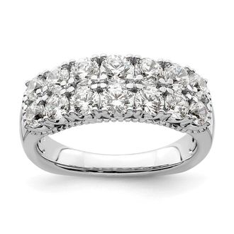Diamond2Deal 14k White Gold Lab Grown Diamond Wedding Band Ring 1.62Ct Clarity- VS Color- G-H