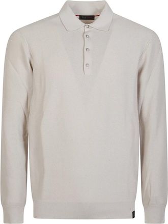 Fay Polo Neck Sweater - Heren - Ronde hals truien - Beige - L - Truien & Vesten