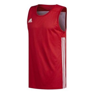 adidas Knitted Breathable Basketball Vest Men Red White DY6595