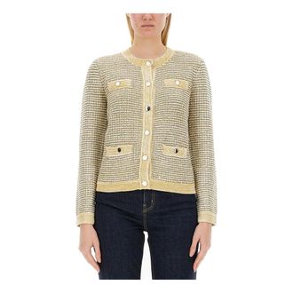 Tory Burch Tory Burch, Cardigans, female, Multicolor, Size: XS Knit Cardigan