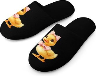 Generic Cute Duck Mens Flannel Slipper Soft Non Slip House Shoes Comfy Winter Warm Indoor Outdoor Slippers