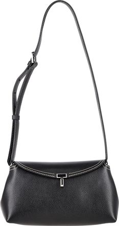 Toteme T-Lock Clutch in Zwart Leer