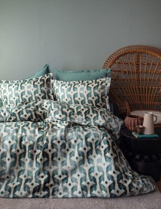 Blanc Avenue Juego de funda de edredón 240x220 cm+ 2 fa 63x63cm de satén