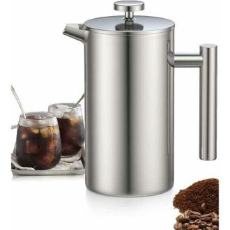 OEM Cafetera De &Eacute;mbolo De Acero Inoxidable De 1 Litro Con Triple Filtro, Funci&oacute;n Para Mantener Caliente Y Pist&oacute;n De Acero Inoxidable -crezuo