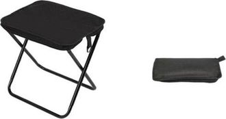 OEM Taburete Plegable Port&aacute;til, Taburete Telesc&oacute;pico Compacto Para El D&iacute;a Del Rey Mercadillos, Taburete Ligero Asa, Asiento Resistente Llevar, Negro