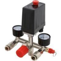 OEM Regulador De Presi&oacute;n, Regulador De Presi&oacute;n Neum&aacute;tico Para Compresor De Aire De 1/2 Con Interruptor De Presi&oacute;n Y 2 Indicadores De Medici&oacute;n De 0 A 12 Ba