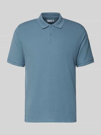 Jack & Jones Jack & Jones Regular Fit Poloshirt mit Strukturmuster Modell AUSTIN in Jeansblau, Gr&ouml;&szlig;e XXL