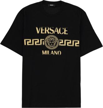 Versace Black Logo Crew Neck T-Shirt