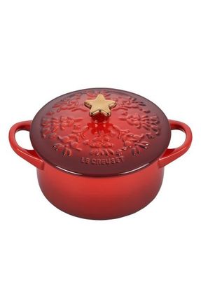 LE CREUSET No&euml;l Collection Snowflake Mini Baking Dish in Cerise at Nordstrom, Size 24