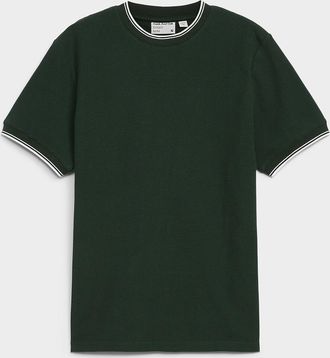 Le 31 Mens Micro-waffle T-shirt Slim fit