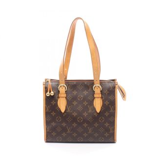 Louis Vuitton Brown Coated Canvas Leather Handbag Tote Bag (Pre-Owned)