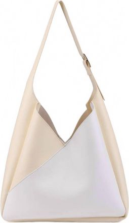 Moda Luxe Frannie Two-Tone Hobo Handbag In Ivory Butter