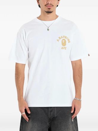 A Bathing Ape Camo College T-shirt - Bianco