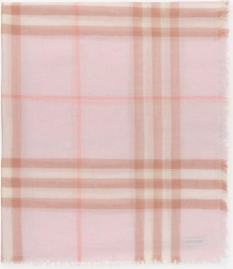 Burberry Wide Check Wool Scarf