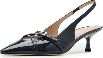Stuart Weitzman Georgie Slingback 50 Womens Shoes Nice Blue : 10.5 M, Leather