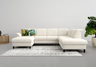 Sit&more Wohnlandschaft »Maggiore U-Form« wahlweise mit Kopfteilverstellung, Bettfunktion und Stauraum