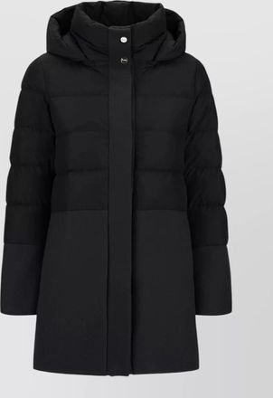 Herno quilted hooded paneled coat