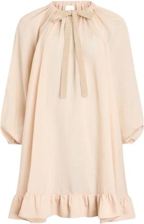Patou Kleedjes, Dames, Beige, S, Leer, Korte Jurk