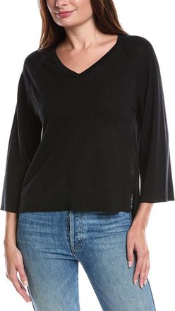 Forté Cashmere Easy Silk & Cashmere-Blend Sweater
