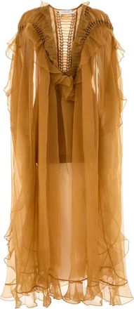 Zimmermann Orange Organza Balance Dress