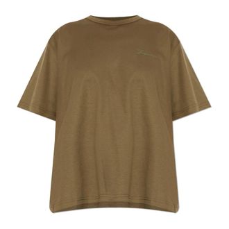 Jacquemus T-Shirts, female, Green, Size: 2XS Loose-fit Top