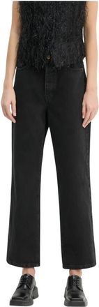 By Malene Birger Straight Jeans - Dames - Regular Fit Jeans - Zwart - W25 - Denim - Jeans