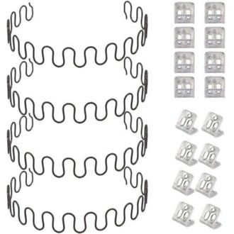 OEM Kit De Reemplazo De Resortes Para Sof&aacute; De 4 Piezas Y 20 Pulgadas Con 16 Clips En S, Di&aacute;metro De Alambre De 4.0 - Kit De Reparaci&oacute;n De Resortes Para So