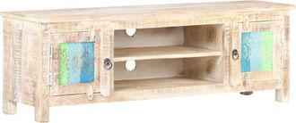 vidaXL Mueble Para Tv De Madera Maciza De Acacia Rugosa 120x30x40 Cm Vidaxl