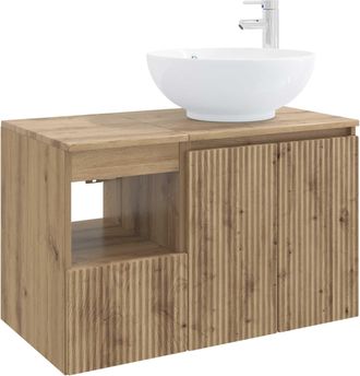 vidaXL Juego De Muebles De Ba&ntilde;o 2 Uds. Roble Artisan Vidaxl