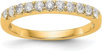 Diamond2Deal 14k Gold Lab Grown Diamond Wedding Band Ring 0.33Ct Clarity- VS Color- G-H