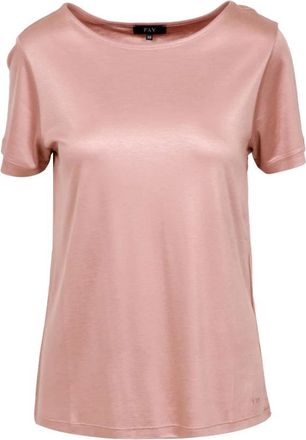 Fay Jersey T-shirt - Dames - T-shirts - Roze - M - Tops