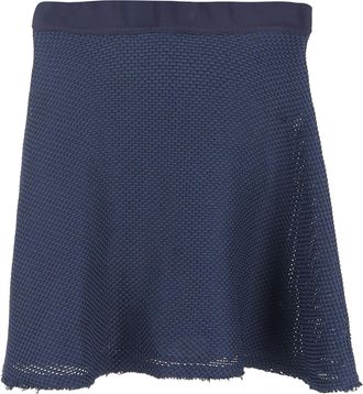 Sandro Sandro minirok met meshaccenten in A-lijn model, marineblauw polyester